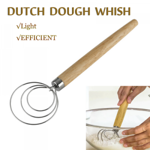 Shop&More    23CM The Danish Dough Whisk LARGE Stainless Steel Dutch Whisk Kitchen Tools
