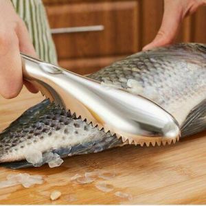 Shop&More    Stainless Steel Fish Cleaning Knife Skinner Fish Skin Scraper Kitchen Gadget