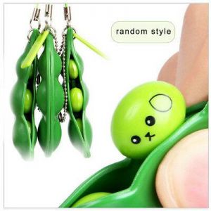 Shop&More Kitchen     Squeeze-a-Bean Anti-Anxiety Fidget Relief For ADHD keyring Pendant Toy Trend New
