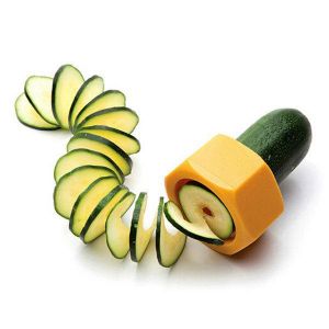 Shop&More Kitchen  Spiral Cucumber Slicer Vegetable Fruit Salad Cutter Kitchen Gadgets Cooking Tool