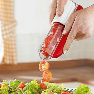 Shop&More Kitchen  Practical Slice Grape Cherry Tomato Zip Slicer Fruit Cutter Kitchen Tools