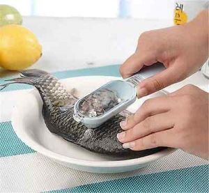Shop&More Kitchen  Fish Scale Remover Scaler Scraper Cleaner Kitchen Tool Peeler Gadgets New